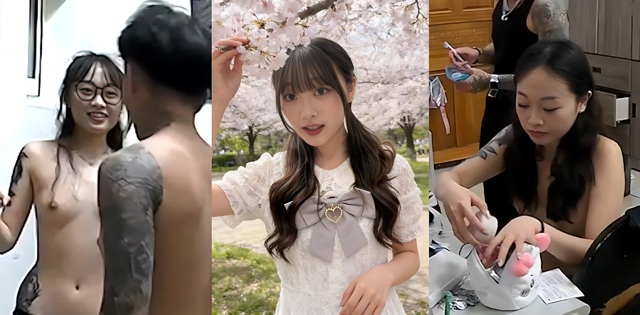 超嫩眼镜妹【黎莉】自拍做爱视频流出，小骚货美乳紧贴玻璃被男友后入狂操